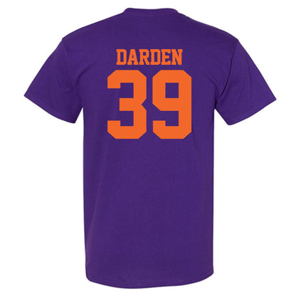 Clemson - NCAA Baseball : Ethan Darden - Purple NCAA® Shersey T-Shirt-1