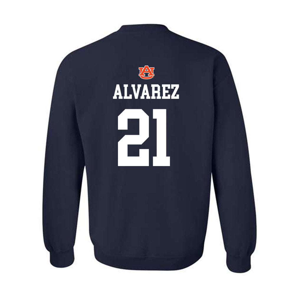 Auburn - NCAA Baseball : Andreas Alvarez - NCAA® Replica Shersey Crewneck Sweatshirt-1