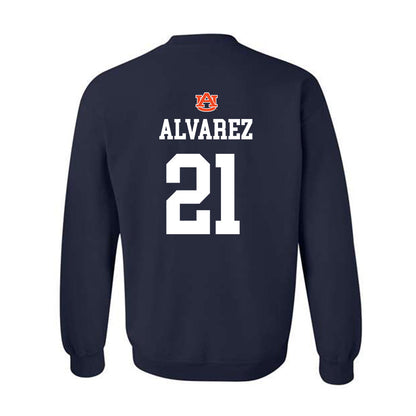 Auburn - NCAA Baseball : Andreas Alvarez - NCAA® Replica Shersey Crewneck Sweatshirt-1