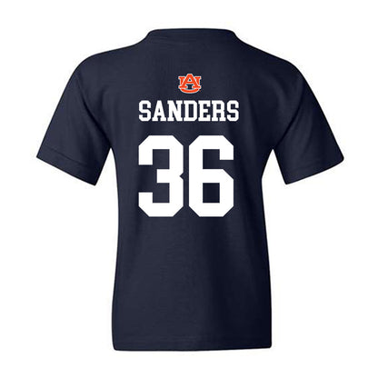 Auburn - NCAA Baseball : Jackson Sanders - NCAA® Replica Shersey Youth T-Shirt-1