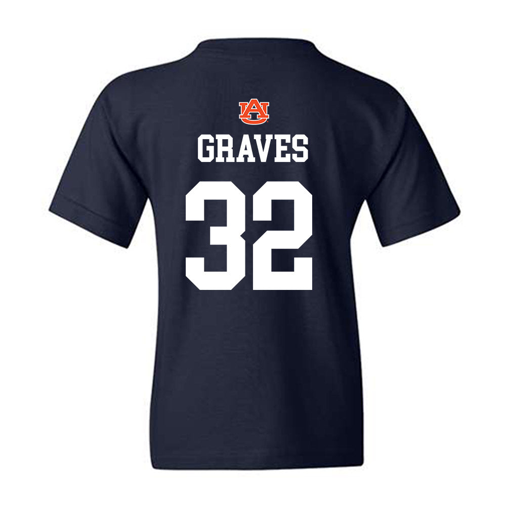 Auburn - NCAA Baseball : Griffin Graves - NCAA® Replica Shersey Youth T-Shirt-1