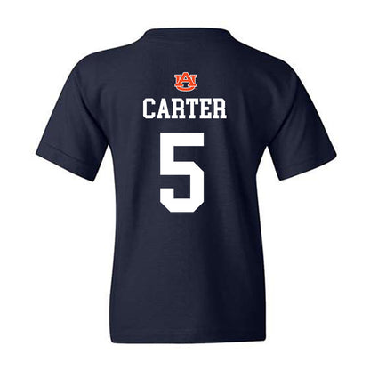 Auburn - NCAA Baseball : Bristol Carter - NCAA® Replica Shersey Youth T-Shirt-1