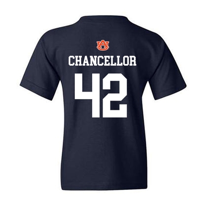 Auburn - NCAA Baseball : Abe Chancellor - NCAA® Replica Shersey Youth T-Shirt-1