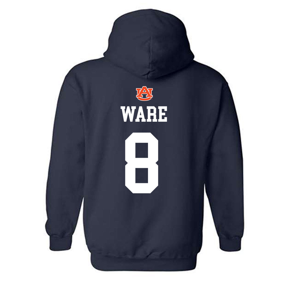 Auburn - NCAA Baseball : Bryson Ware - NCAA® Replica Shersey Hooded Sweatshirt-1