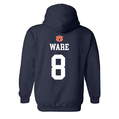 Auburn - NCAA Baseball : Bryson Ware - NCAA® Replica Shersey Hooded Sweatshirt-1