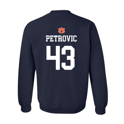 Auburn - NCAA Baseball : Alex Petrovic - NCAA® Replica Shersey Crewneck Sweatshirt-1