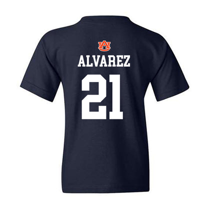 Auburn - NCAA Baseball : Andreas Alvarez - NCAA® Replica Shersey Youth T-Shirt-1