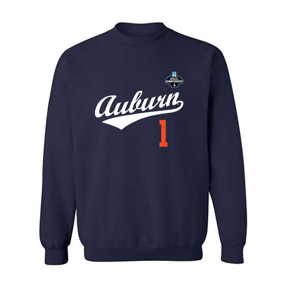 Auburn - NCAA Baseball : Ryne Farber - NCAA® Replica Shersey Crewneck Sweatshirt-0