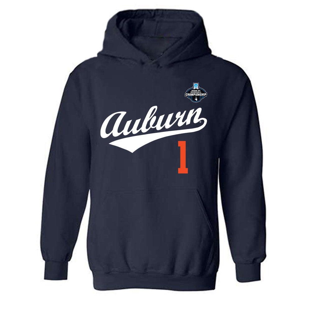 Auburn - NCAA Baseball : Ryne Farber - NCAA® Replica Shersey Hooded Sweatshirt-0