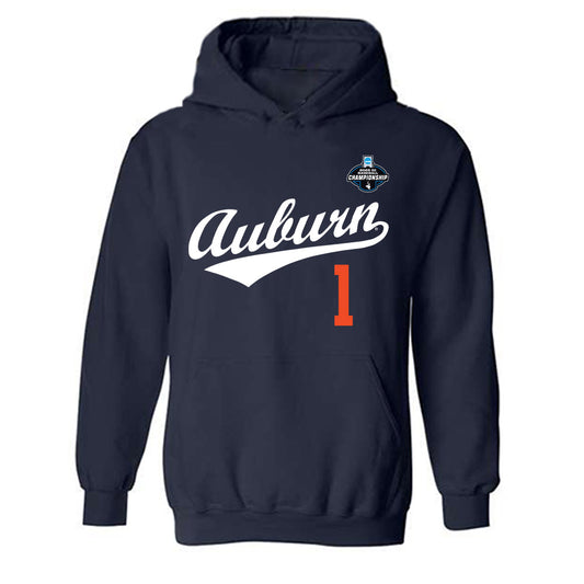 Auburn - NCAA Baseball : Ryne Farber - NCAA® Replica Shersey Hooded Sweatshirt-0