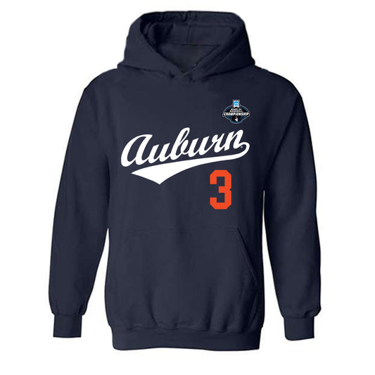 Auburn - NCAA Baseball : Chase Fralick - NCAA® Replica Shersey Hooded Sweatshirt-0