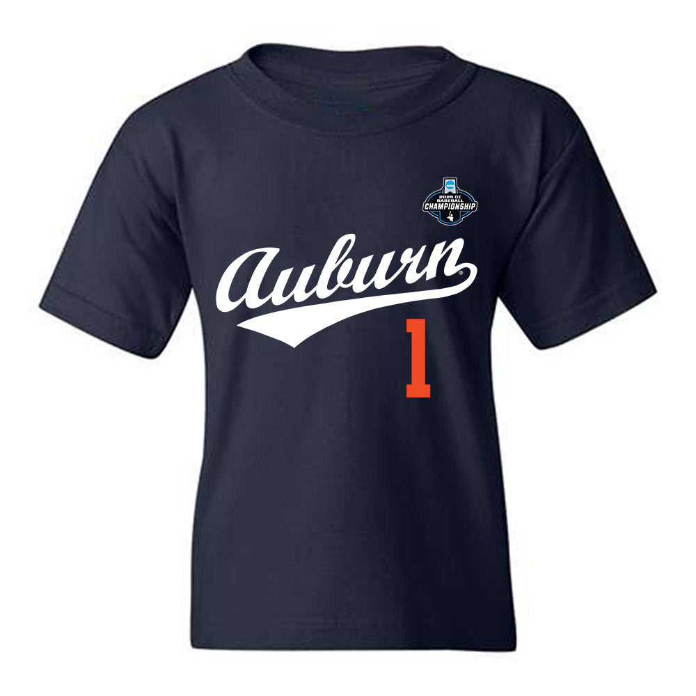 Auburn - NCAA Baseball : Ryne Farber - NCAA® Replica Shersey Youth T-Shirt-0