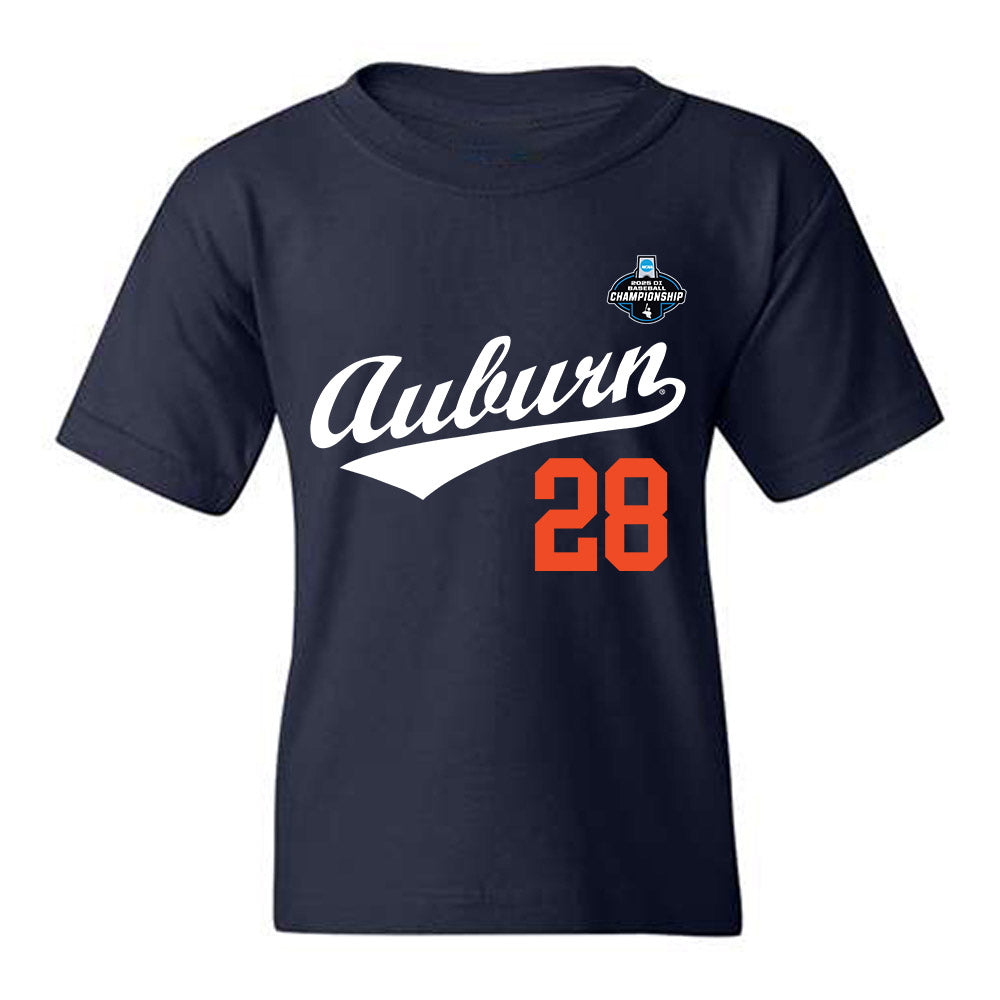 Auburn - NCAA Baseball : Ryan Hetzler - NCAA® Replica Shersey Youth T-Shirt-0