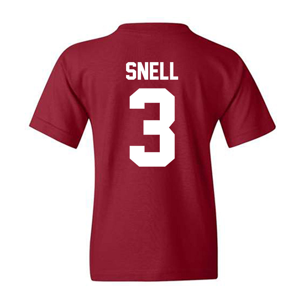 Alabama - NCAA Baseball : Kade Snell - NCAA® Replica Shersey Youth T-Shirt-1