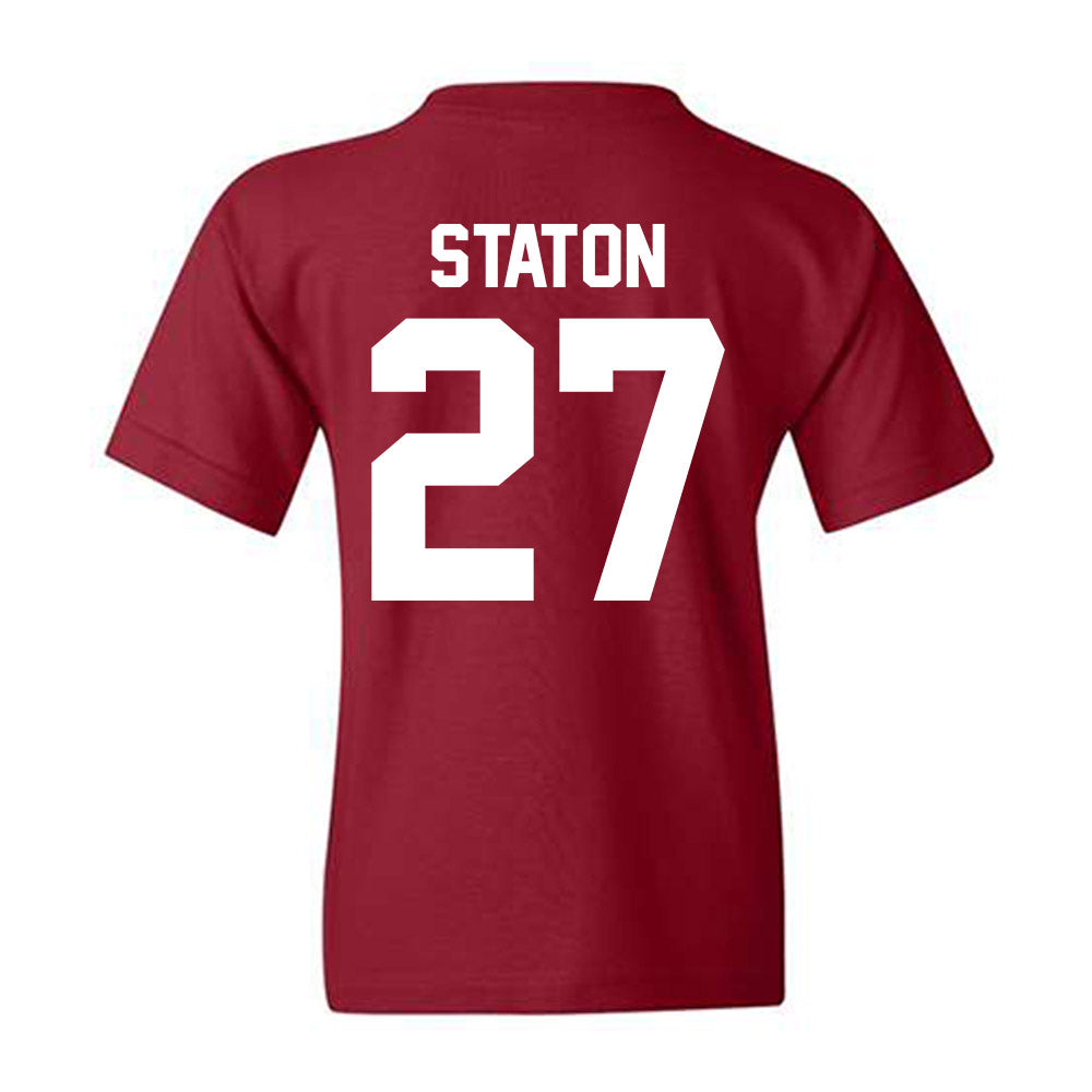 Alabama - NCAA Baseball : Garrett Staton - NCAA® Replica Shersey Youth T-Shirt-1