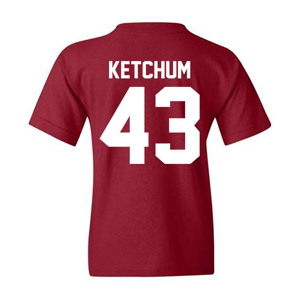 Alabama - NCAA Baseball : Jack Ketchum - NCAA® Replica Shersey Youth T-Shirt-1