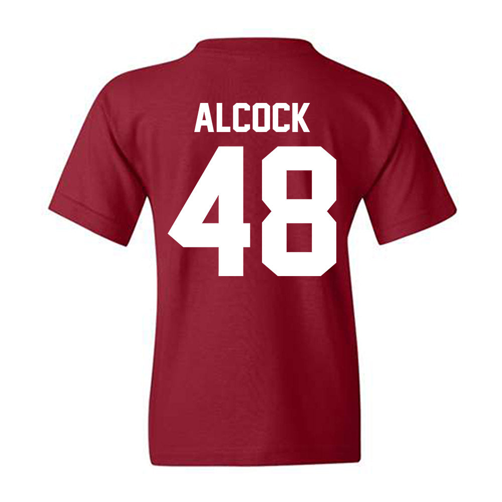 Alabama - NCAA Baseball : Bobby Alcock - NCAA® Replica Shersey Youth T-Shirt-1