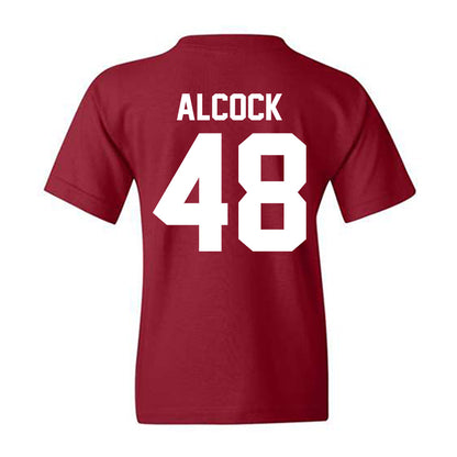 Alabama - NCAA Baseball : Bobby Alcock - NCAA® Replica Shersey Youth T-Shirt-1