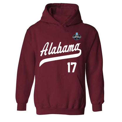 Alabama - NCAA Baseball : Will Plattner - NCAA® Replica Shersey Hooded Sweatshirt-0