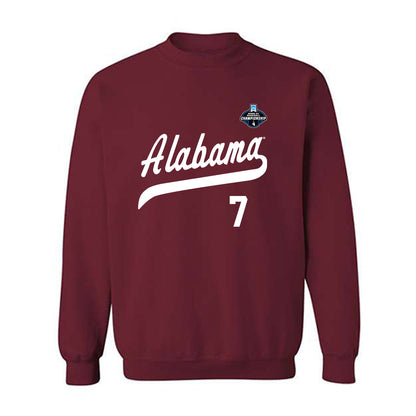 Alabama - NCAA Baseball : Matthew Heiberger - NCAA® Replica Shersey Crewneck Sweatshirt-0