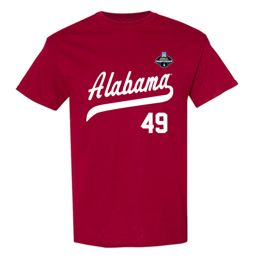 Alabama - NCAA Baseball : Nash Wagner - NCAA® Replica Shersey T-Shirt-0