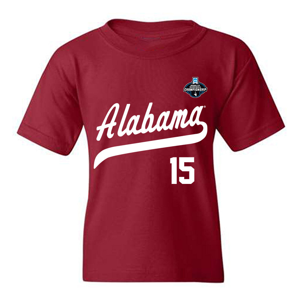Alabama - NCAA Baseball : Coleman Mizell - NCAA® Replica Shersey Youth T-Shirt-0