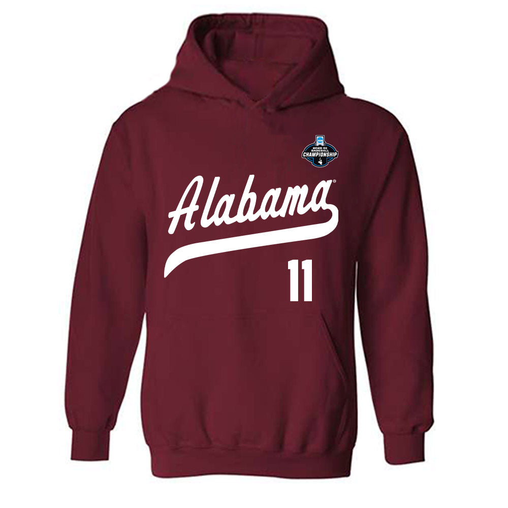 Alabama - NCAA Baseball : Coulson Buchanan - NCAA® Replica Shersey Hooded Sweatshirt-0