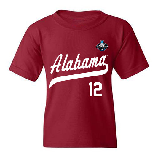Alabama - NCAA Baseball : JT Blackwood - NCAA® Replica Shersey Youth T-Shirt-0