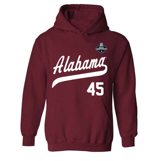 Alabama - NCAA Baseball : Joe Chiarodo - NCAA® Replica Shersey Hooded Sweatshirt-0