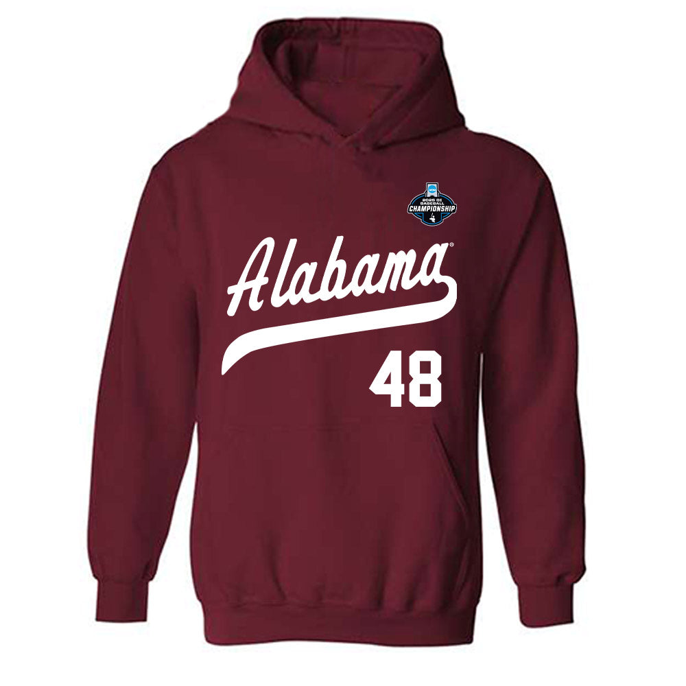 Alabama - NCAA Baseball : Bobby Alcock - NCAA® Replica Shersey Hooded Sweatshirt-0