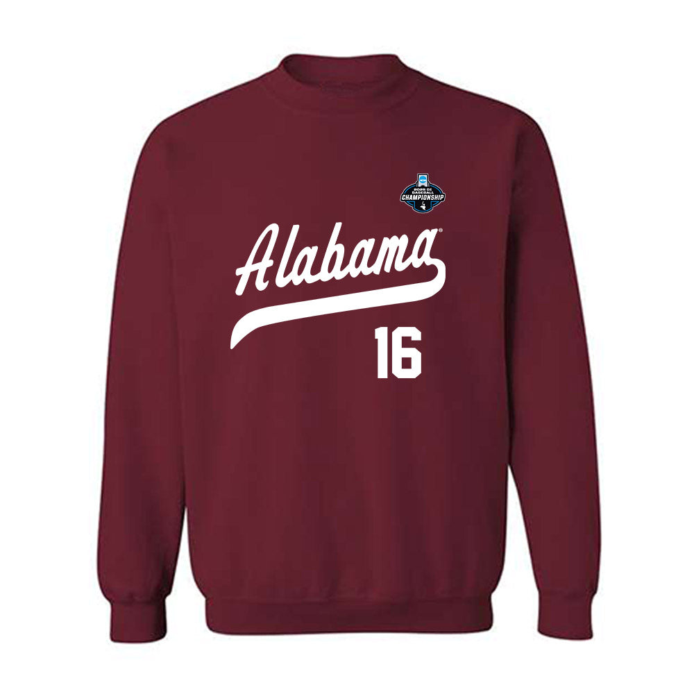 Alabama - NCAA Baseball : Jonathan Stevens - NCAA® Replica Shersey Crewneck Sweatshirt-0