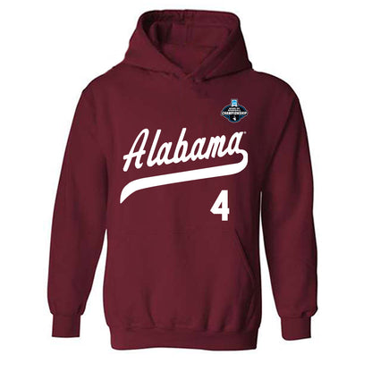 Alabama - NCAA Baseball : Riley Quick - NCAA® Replica Shersey Hooded Sweatshirt-0
