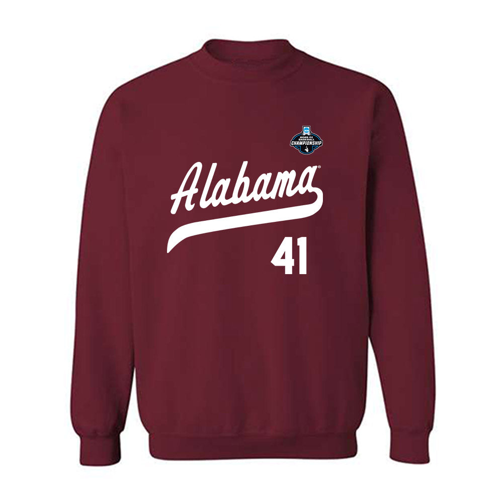 Alabama - NCAA Baseball : Connor Ball - NCAA® Replica Shersey Crewneck Sweatshirt-0