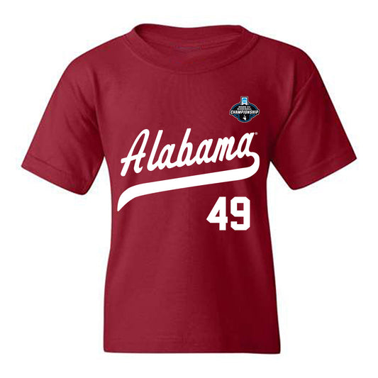 Alabama - NCAA Baseball : Nash Wagner - NCAA® Replica Shersey Youth T-Shirt-0