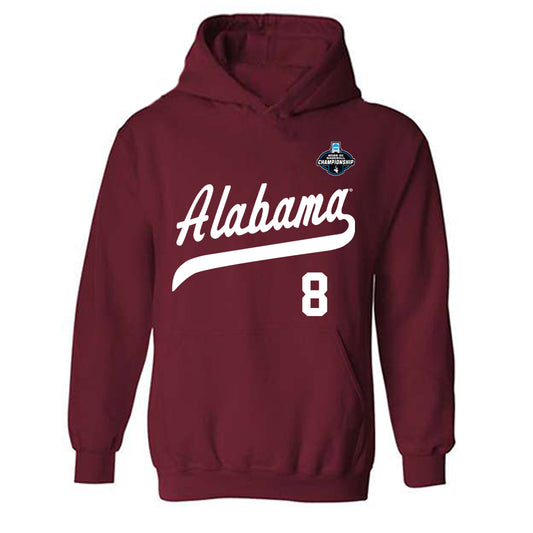Alabama - NCAA Baseball : Tyler Fay - NCAA® Replica Shersey Hooded Sweatshirt-0