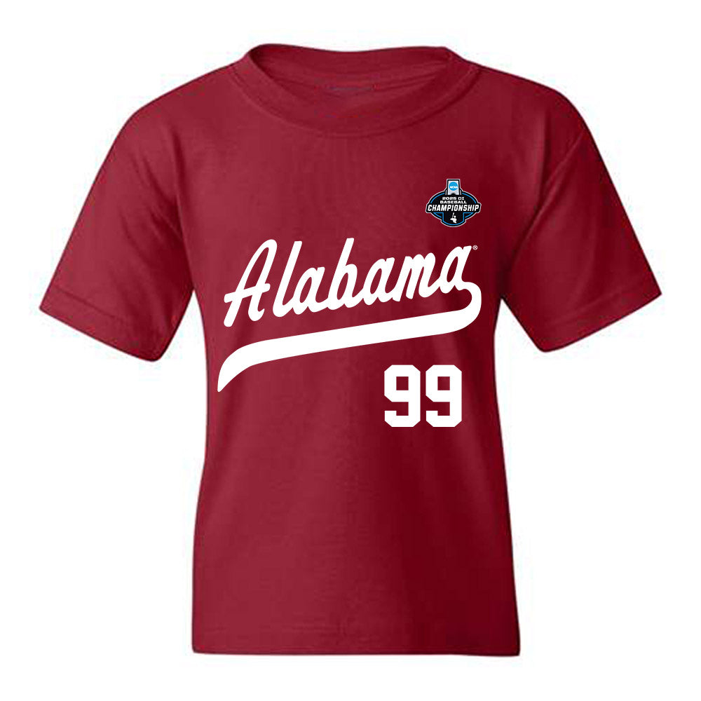 Alabama - NCAA Baseball : Austin Morris - NCAA® Replica Shersey Youth T-Shirt-0