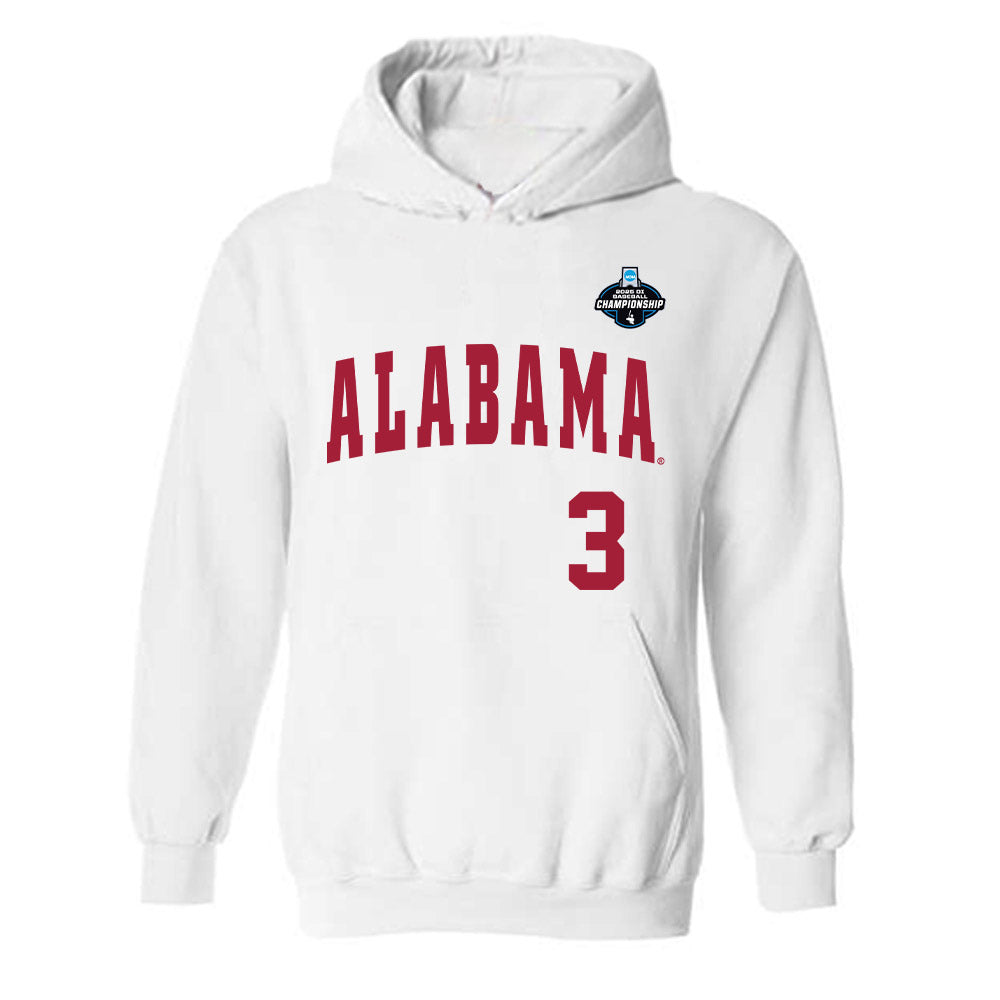 Alabama - NCAA Baseball : Kade Snell - NCAA® Replica Shersey Hooded Sweatshirt-0
