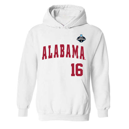 Alabama - NCAA Baseball : Jonathan Stevens - NCAA® Replica Shersey Hooded Sweatshirt-0