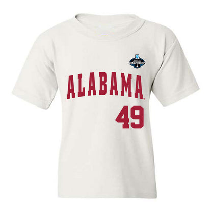 Alabama - NCAA Baseball : Nash Wagner - NCAA® Replica Shersey Youth T-Shirt-0