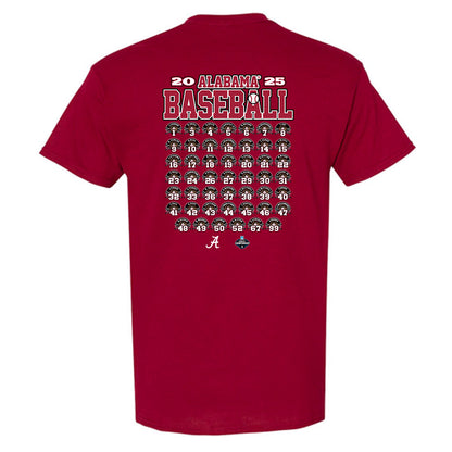Alabama - NCAA Baseball : - Roster Tee T-Shirt-1