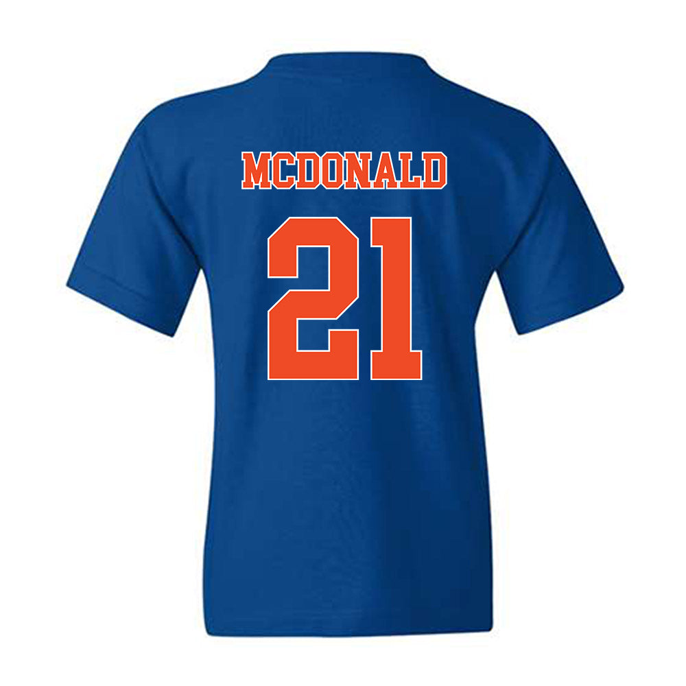 Florida - NCAA Baseball : Caden McDonald - Replica Shersey Youth T-Shirt-1