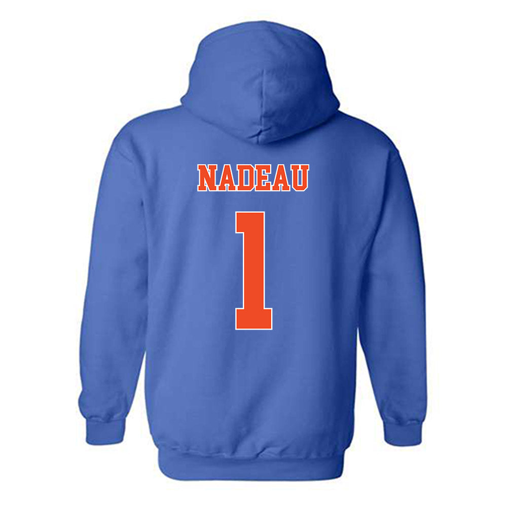 Florida - NCAA Baseball : Justin Nadeau - Replica Shersey Hooded Sweatshirt-1