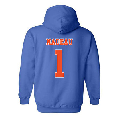 Florida - NCAA Baseball : Justin Nadeau - Replica Shersey Hooded Sweatshirt-1
