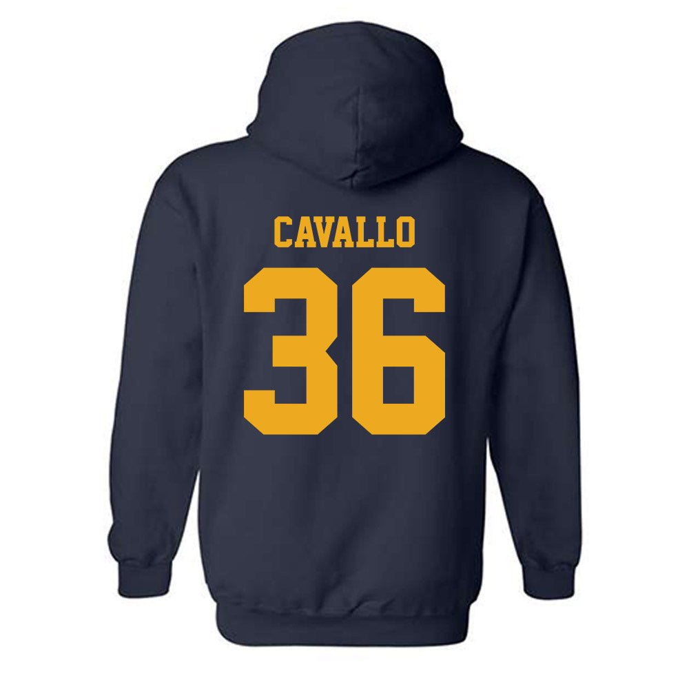 West Virginia - NCAA Baseball : Hudson Cavallo - NCAA® Replica Shersey Hooded Sweatshirt-1