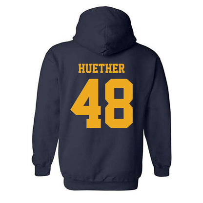 West Virginia - NCAA Baseball : JT Huether - NCAA® Replica Shersey Hooded Sweatshirt-1