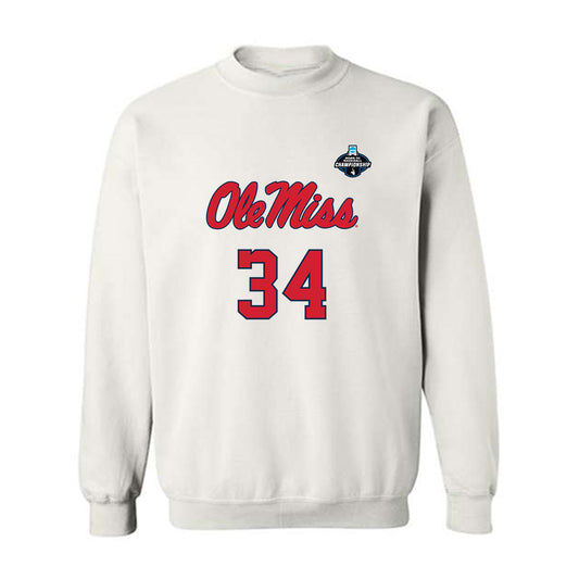 Ole Miss - NCAA Baseball : Landon Waters - NCAA® Replica Shersey Crewneck Sweatshirt-0