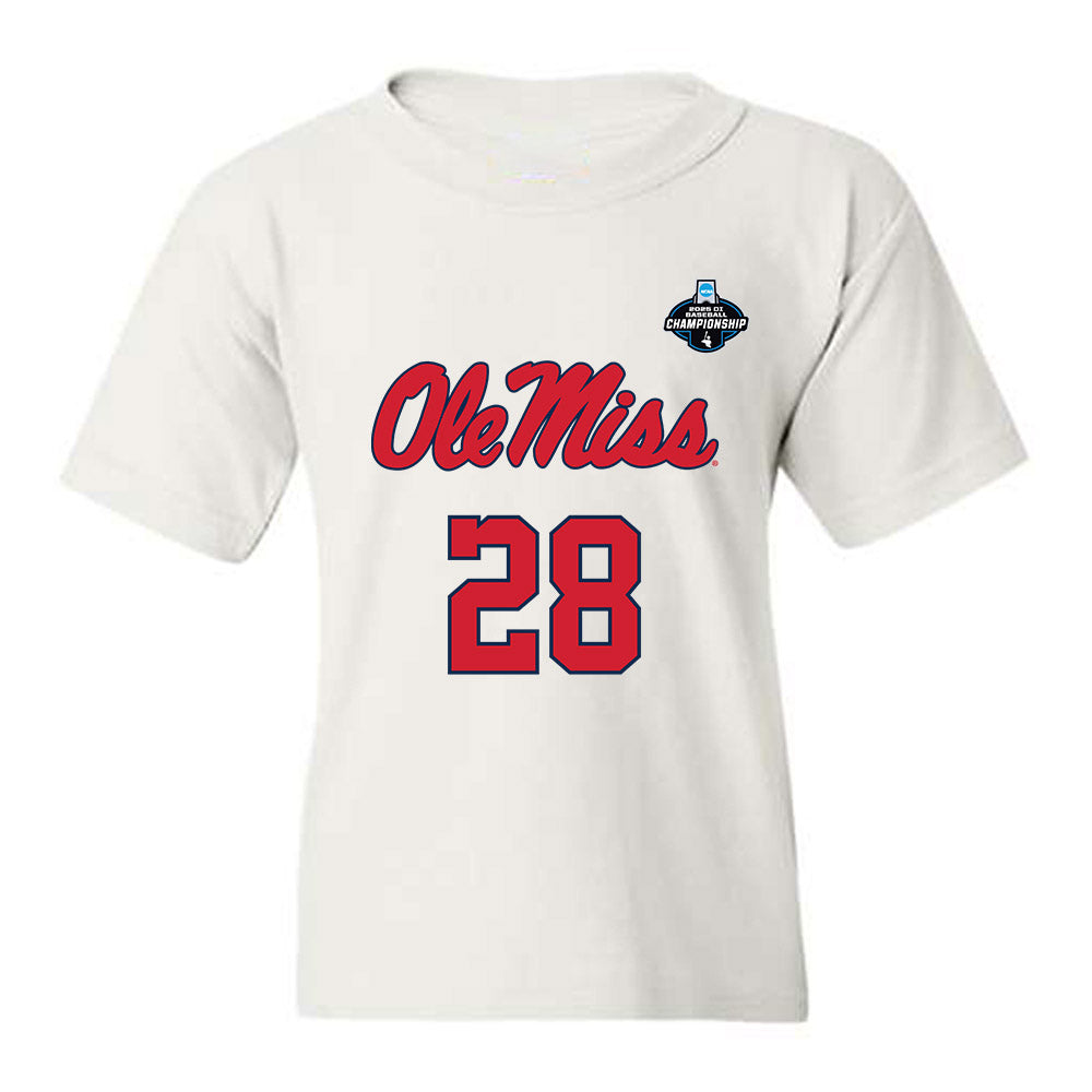 Ole Miss - NCAA Baseball : Noah Allen - NCAA® Replica Shersey Youth T-Shirt-0
