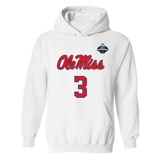 Ole Miss - NCAA Baseball : Cole Prosek - NCAA® Replica Shersey Hooded Sweatshirt-0