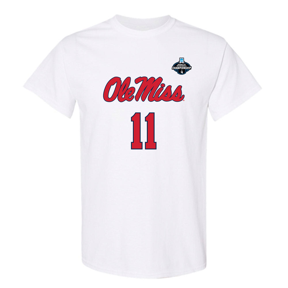 Ole Miss - NCAA Baseball : William Cutshall - NCAA® Replica Shersey T-Shirt-0