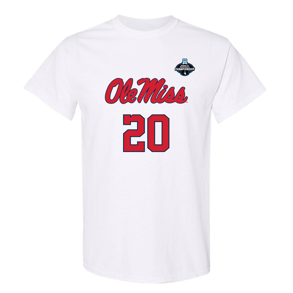 Ole Miss - NCAA Baseball : Collin Reuter - NCAA® Replica Shersey T-Shirt-0